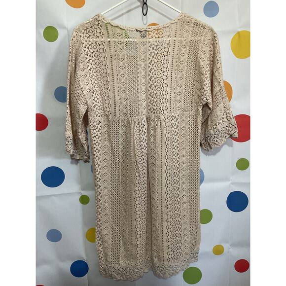 New Directions Lacy Semi Sheer Dress Size 10 - Picture 10 of 13